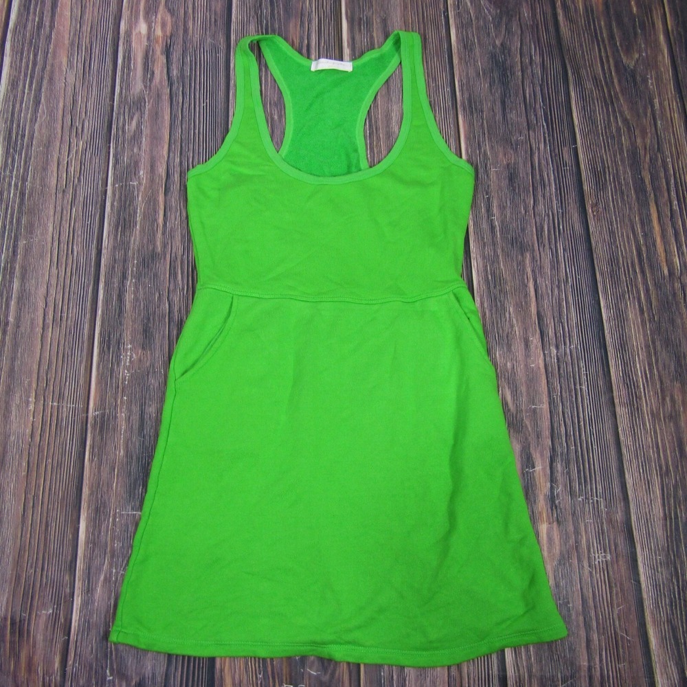 Spiritual Gangster Womens Small Neon Green Tank Top Mini Dress